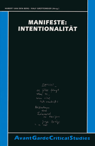 Cover image for Manifeste: Intentionalität, isbn: 9789042003187