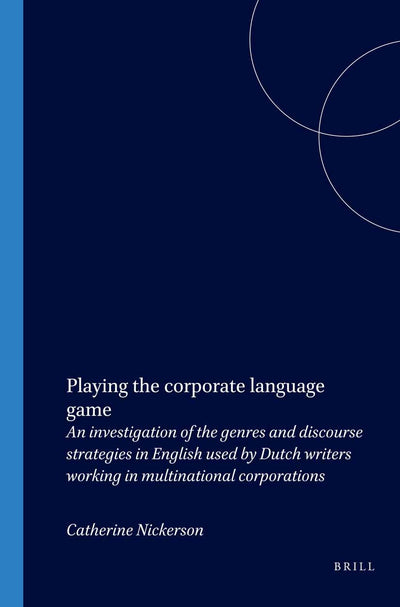 Cover image for Playing the corporate language game, isbn: 9789042007307