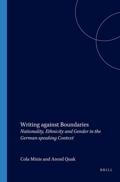 Cover image for Writing against Boundaries, isbn: 9789042010260