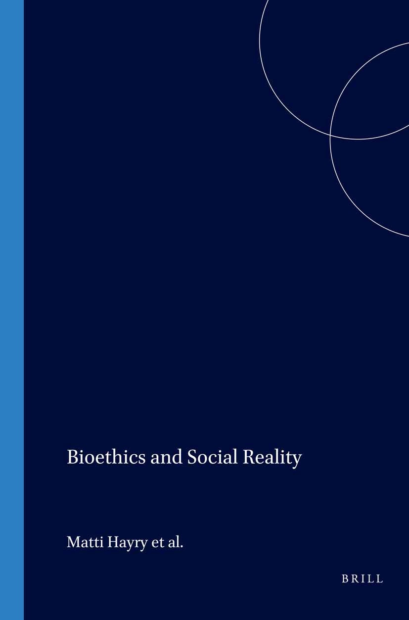Book cover image for Bioethics and Social Reality ISBN: 9789042016552