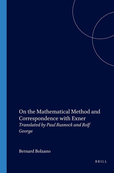 Cover image for On the Mathematical Method and Correspondence with Exner, isbn: 9789042017818
