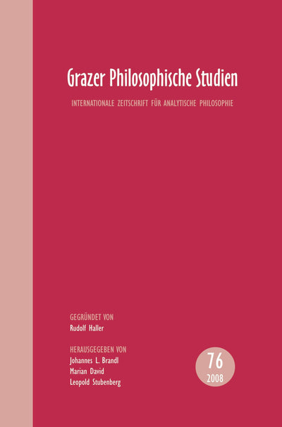 Cover image for Grazer Philosophische Studien, isbn: 9789042024205
