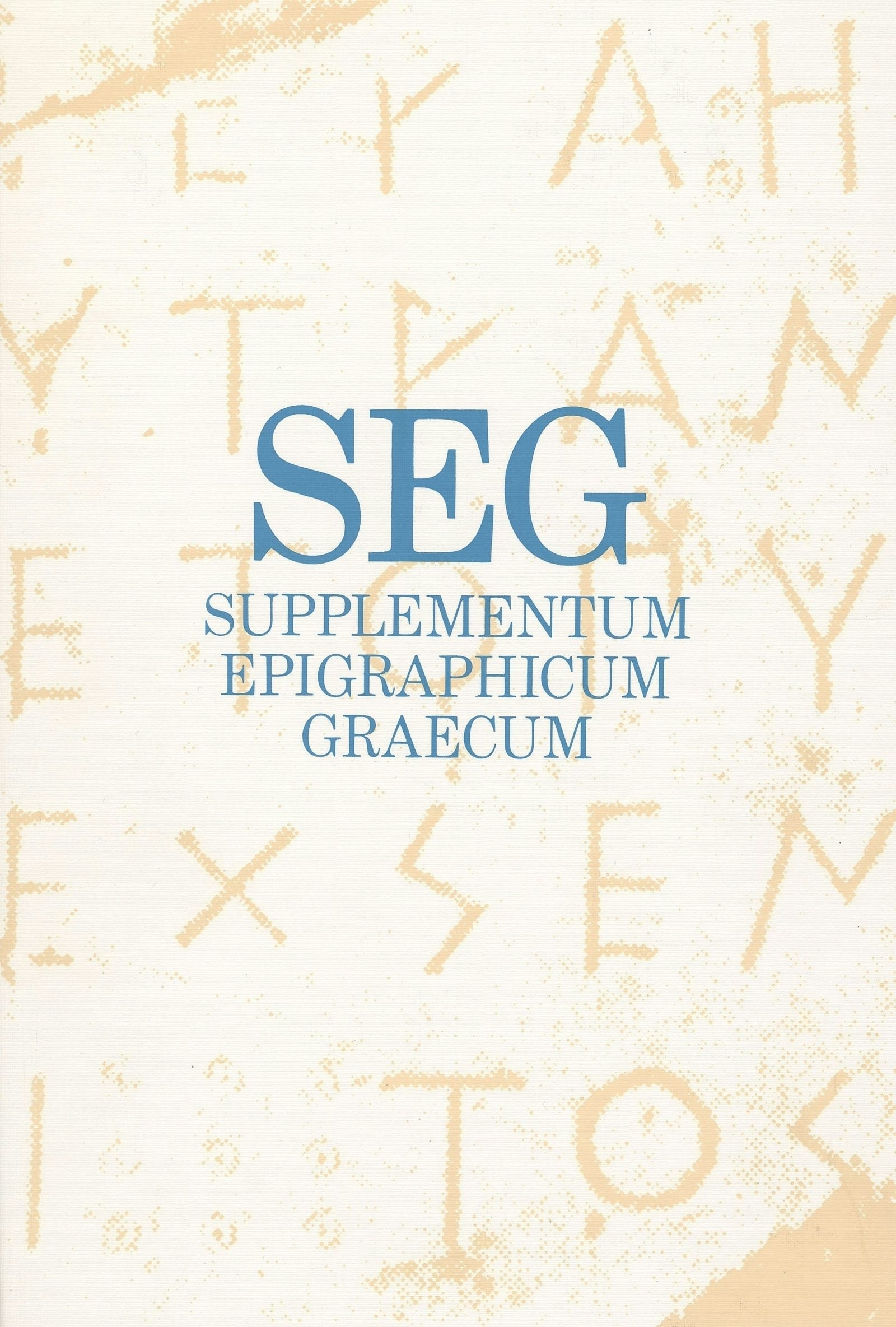 Book cover image for Supplementum Epigraphicum Graecum, Volume XL (1990) ISBN: 9789050632164