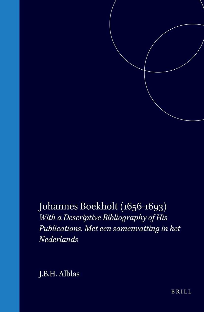 Book cover image for Johannes Boekholt (1656-1693) ISBN: 9789060043905