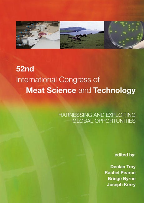 Book cover image for 52nd International Congress of Meat Science and Technology ISBN: 9789086860104