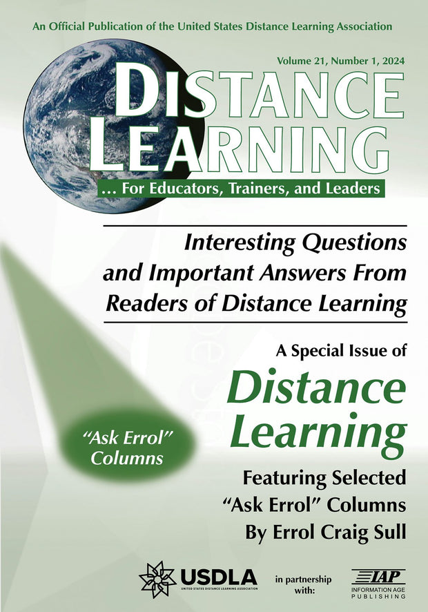 Cover image for Distance Learning Vol 21 Issue 1, isbn: 9798887306483