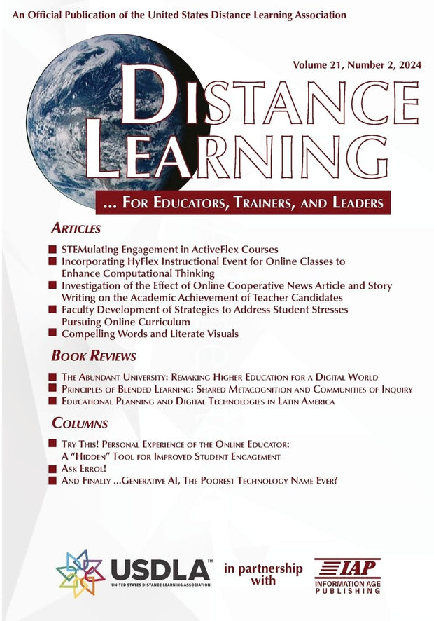 Cover image for Distance Learning Vol 21 Issue 2, isbn: 9798887307657