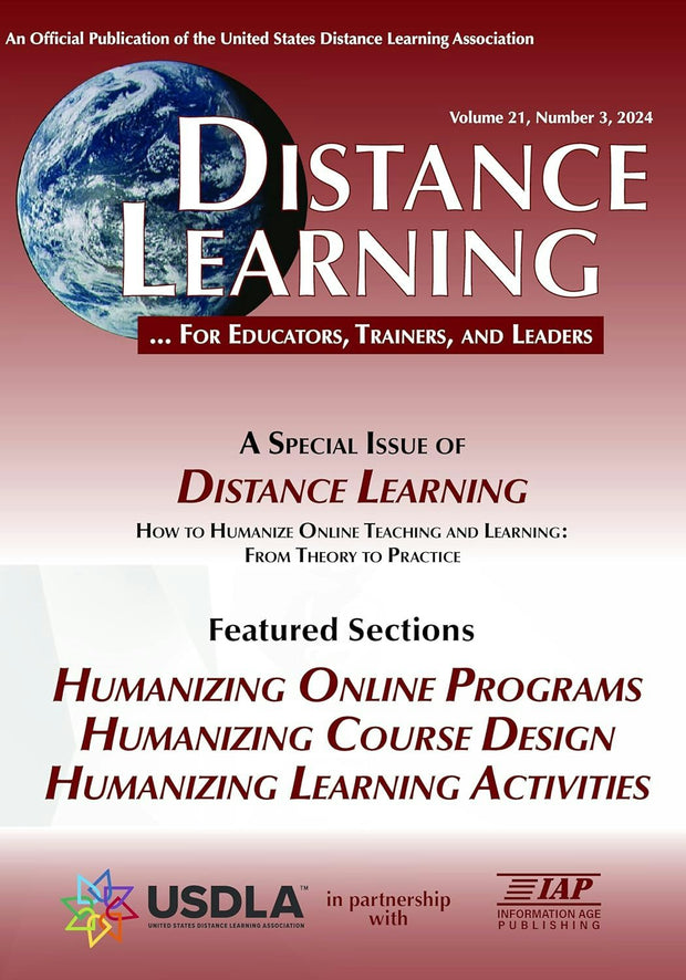 Cover image for Distance Learning Vol 21 Issue 3, isbn: 9798887308128