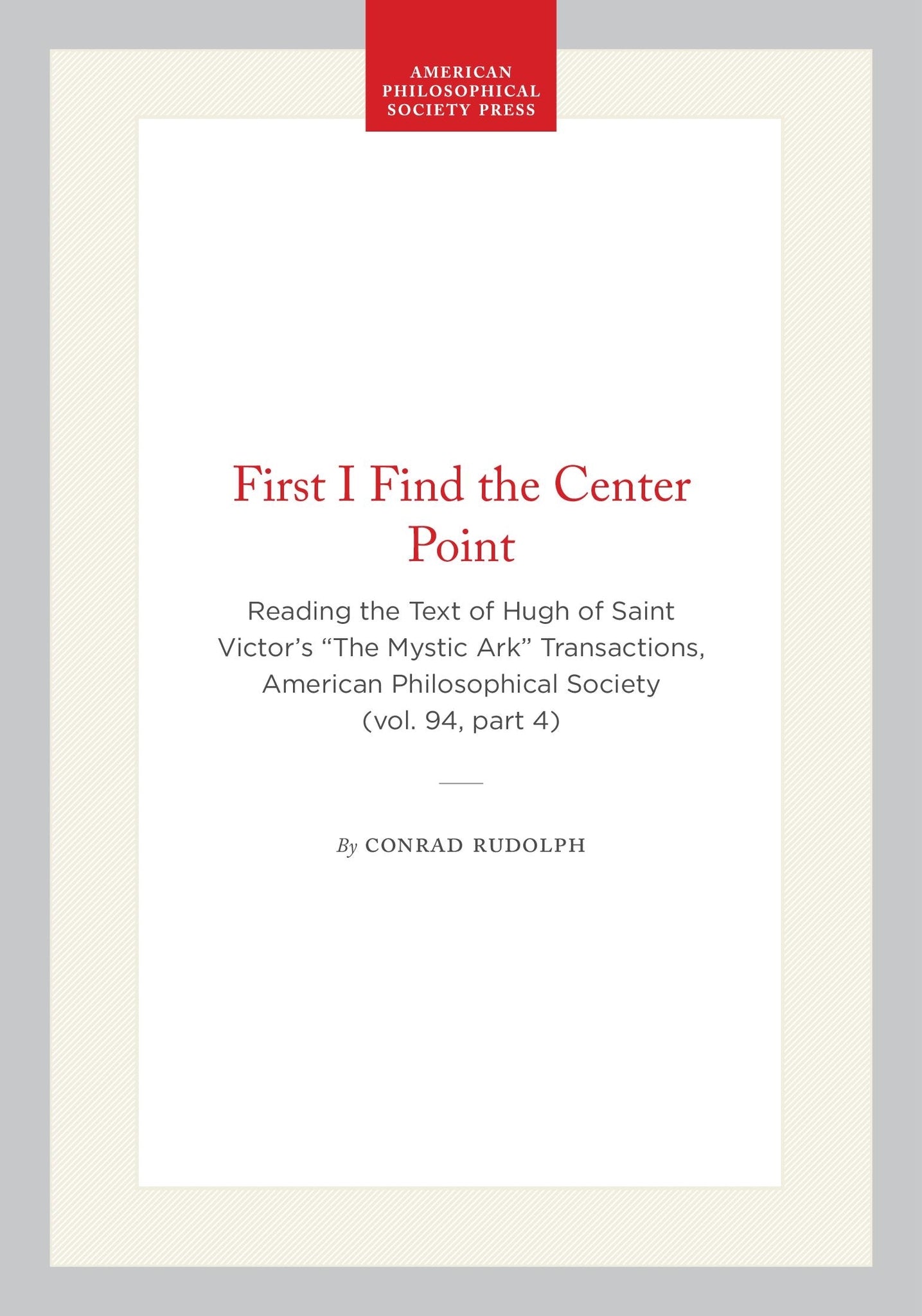 Cover image for First I Find the Center Point ISBN 9798893983531