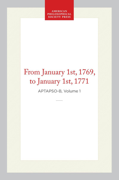 Cover image for Transactions of the American Philosophical Society, Old Series, Vol 1, 1769-1771 (First Edition), isbn: 9798893984361