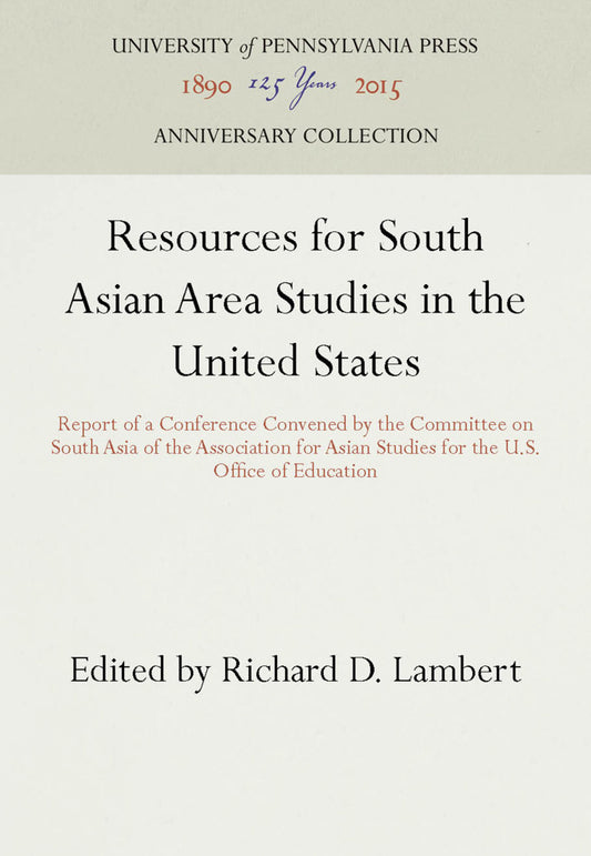 Resources for South Asian Area Studies in the United States
