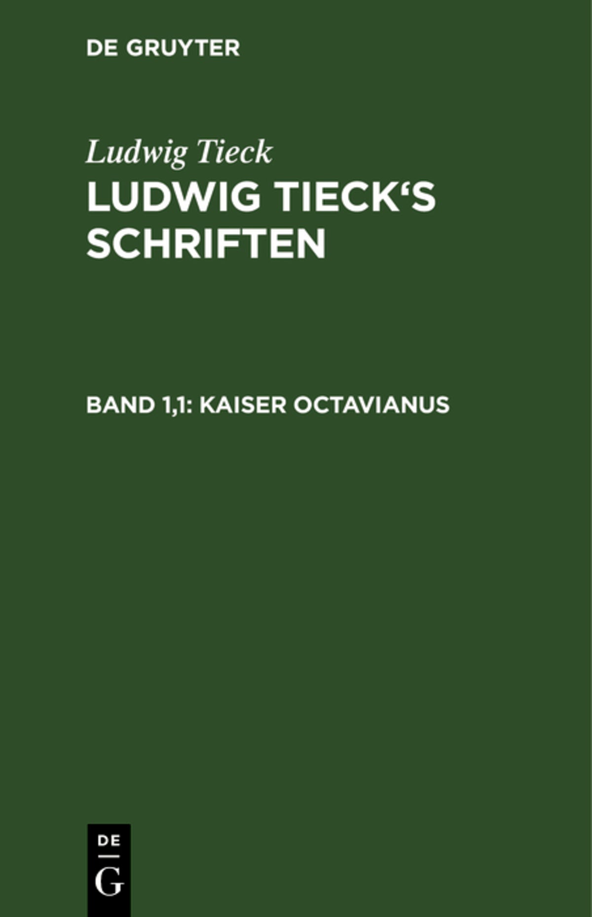 Cover image for Kaiser Octavianus ISBN 9783111247274