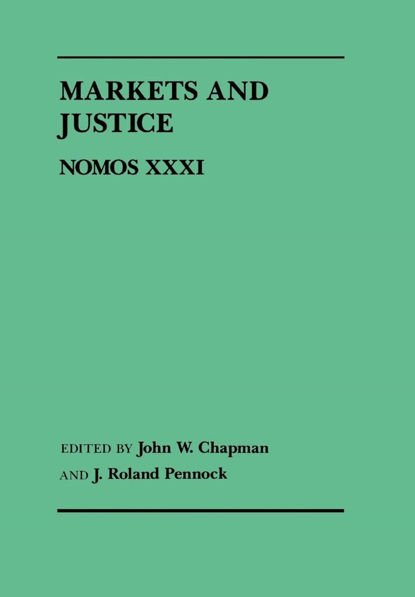 Markets and Justice