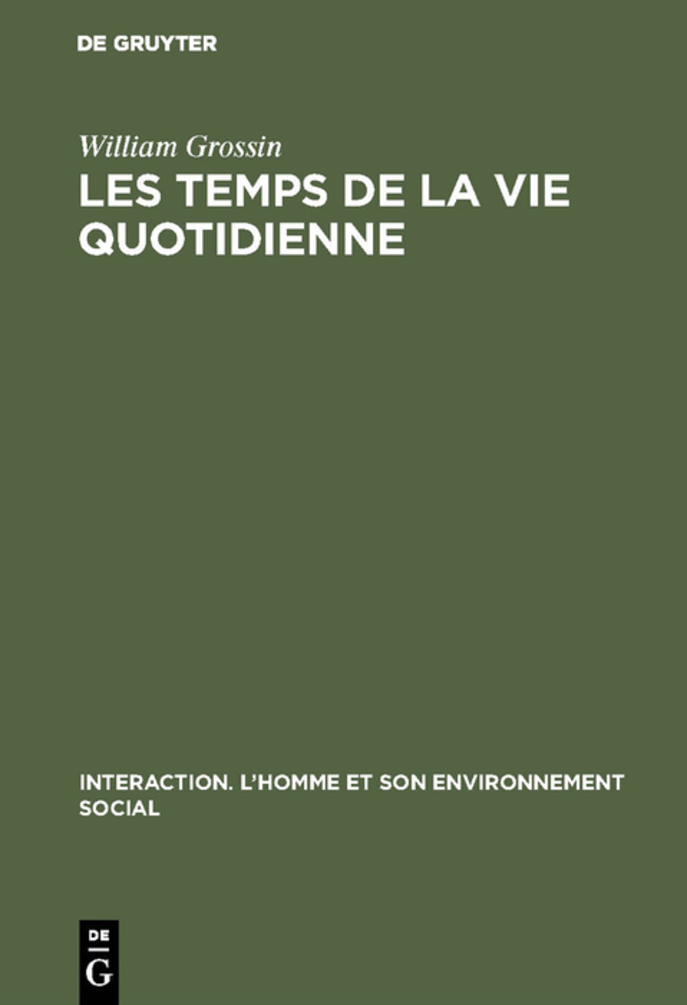 Les temps de la vie quotidienne