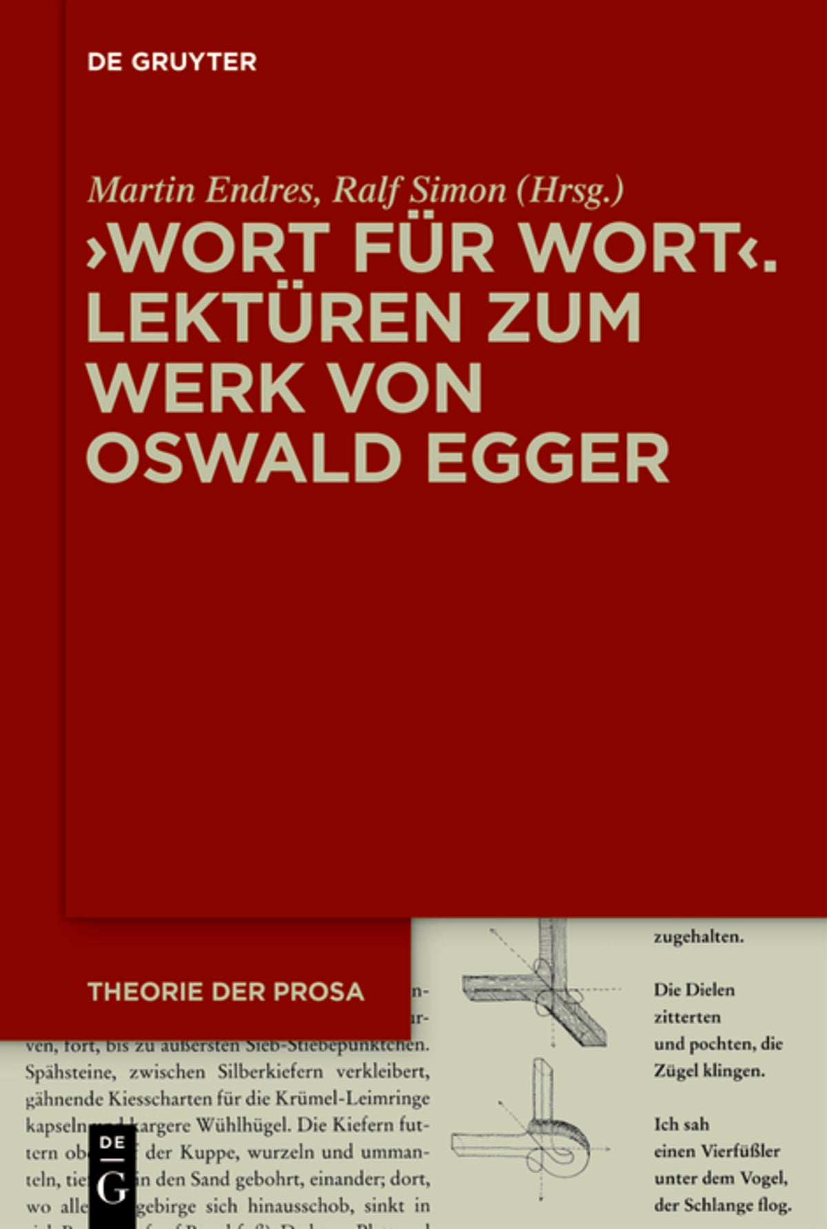 Cover image for ›Wort für Wort‹ – Lektüren zum Werk von Oswald Egger ISBN 9783110689242