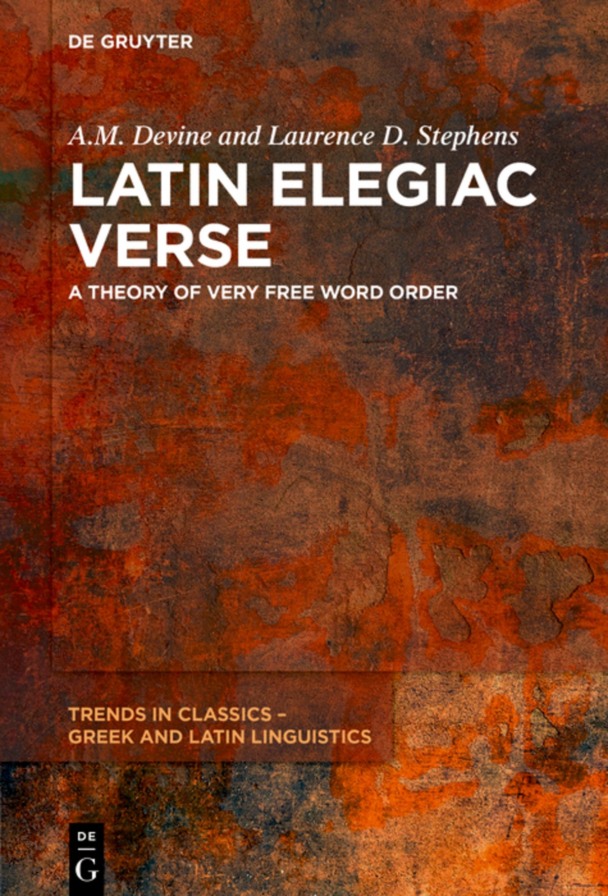 Cover image for Latin Elegiac Verse ISBN 9783111385914