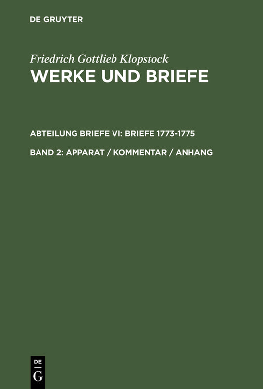 Apparat / Kommentar / Anhang