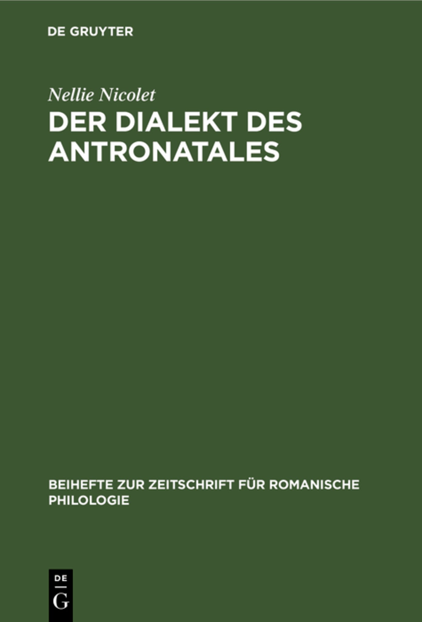 Der Dialekt des Antronatales