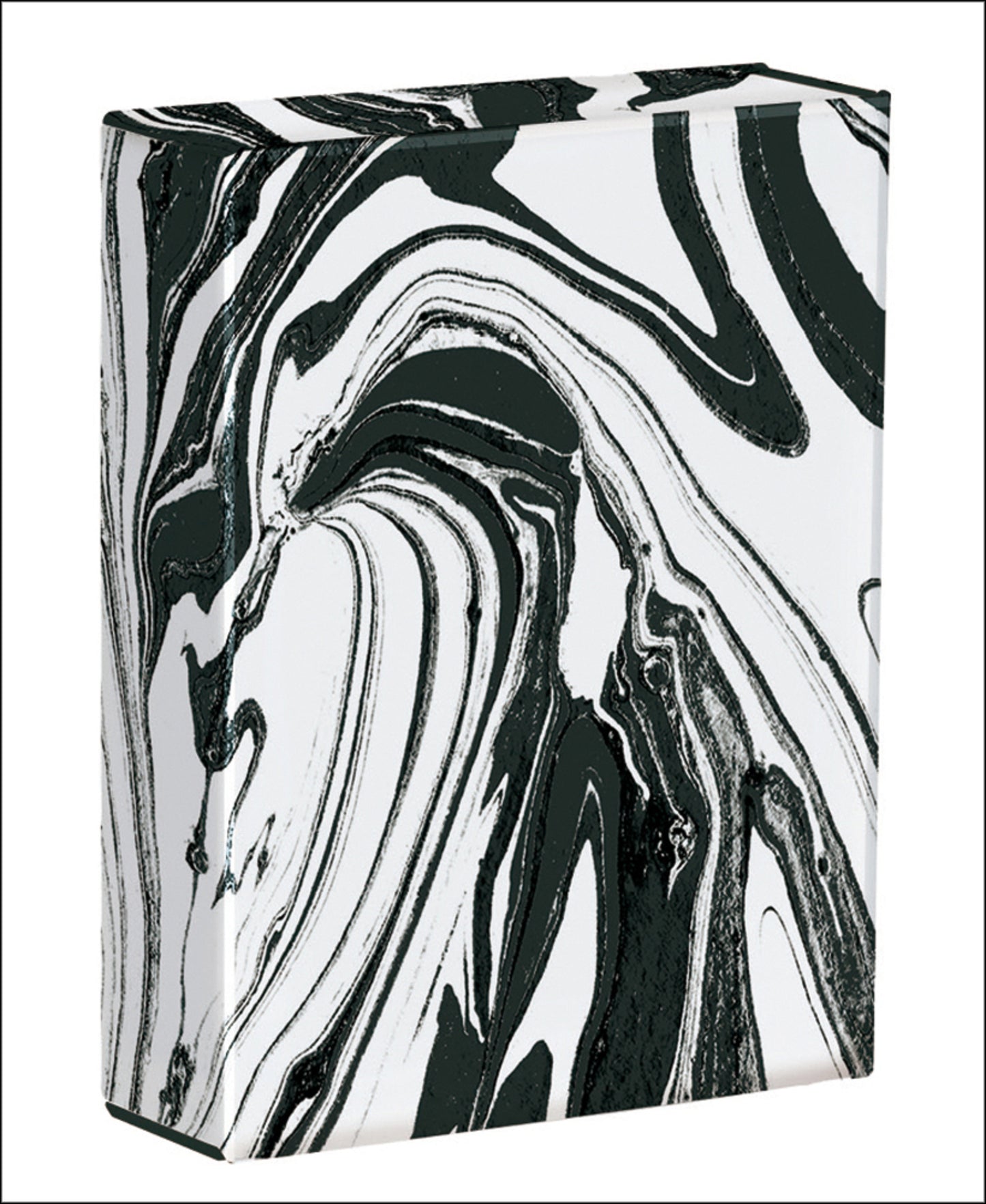 teNeues - Playing Cards: Black and White Marble, Gift Box with Magnetic Closure, 52 Cards, Blue Core Card Stock, Linen Texture