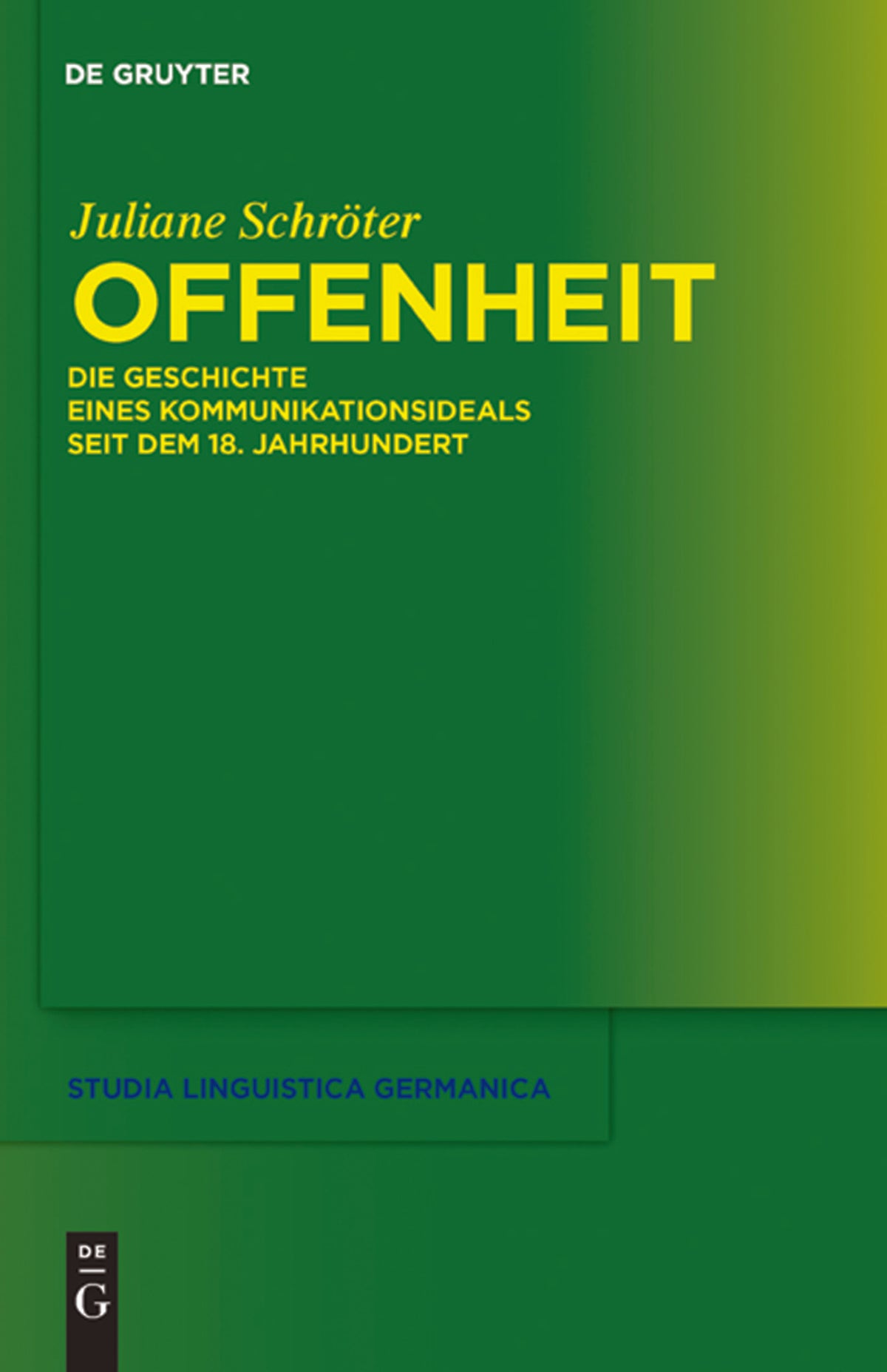 Cover image for Offenheit ISBN 9783110250749