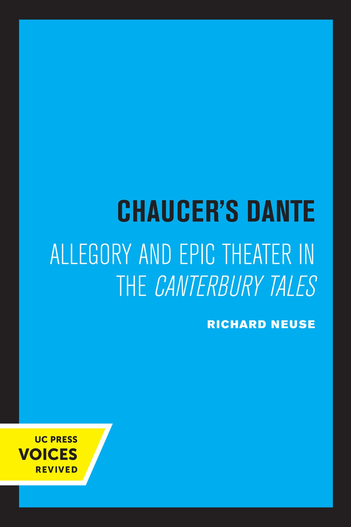 Cover image for Chaucer's Dante ISBN 9780520348745