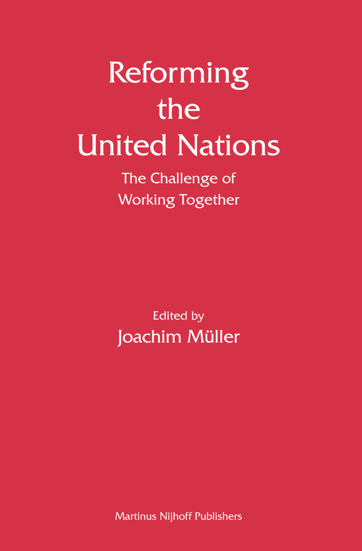 Cover image for Reforming the United Nations ISBN 9789004178434