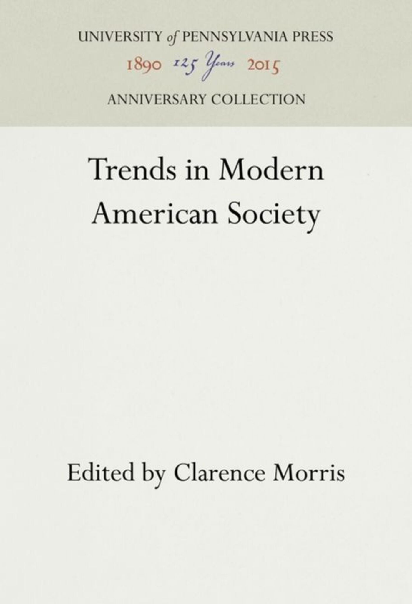 Cover image for Trends in Modern American Society ISBN 9781512818154