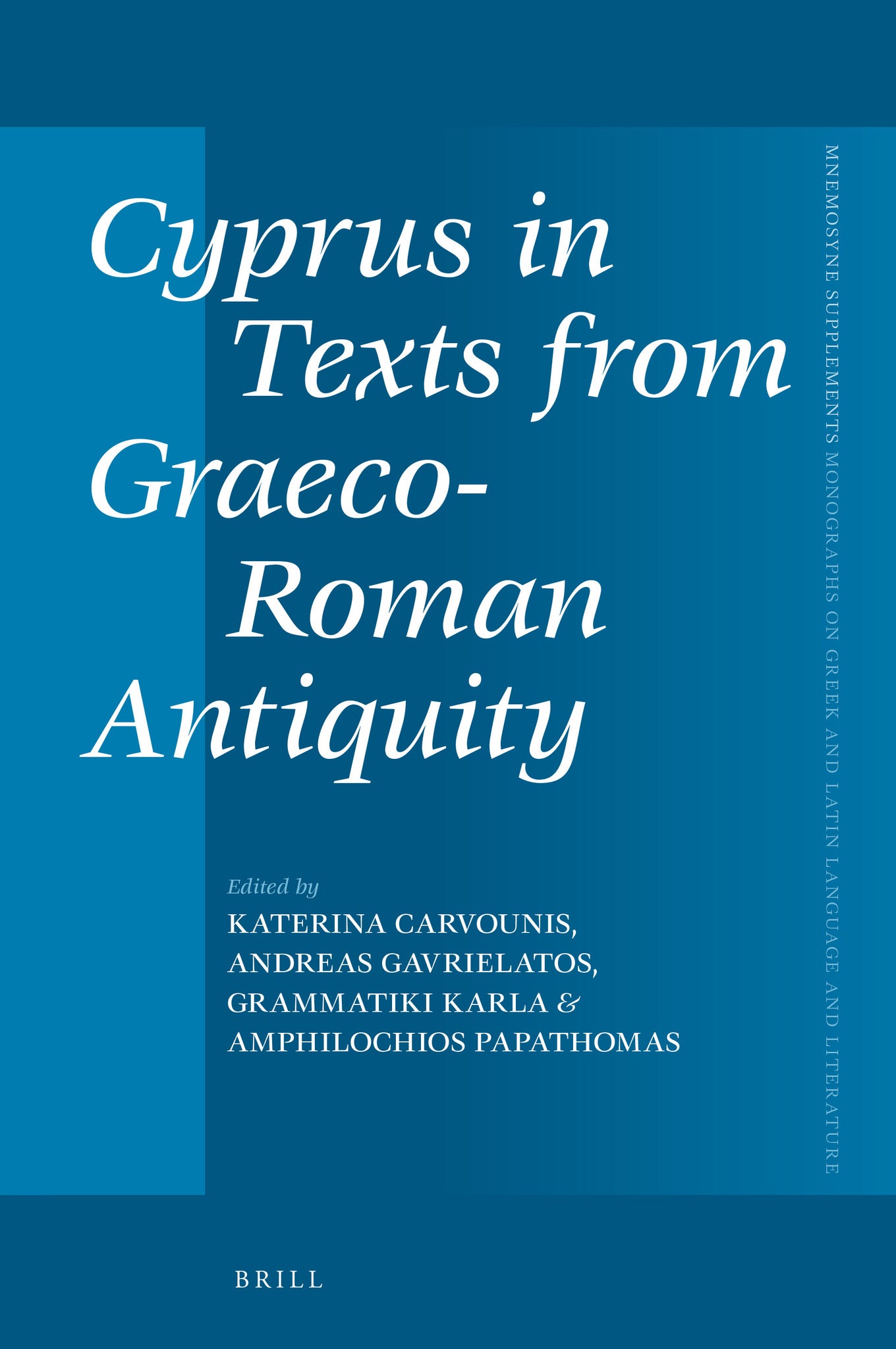 Cover image for Cyprus in Texts from Graeco-Roman Antiquity ISBN 9789004529489