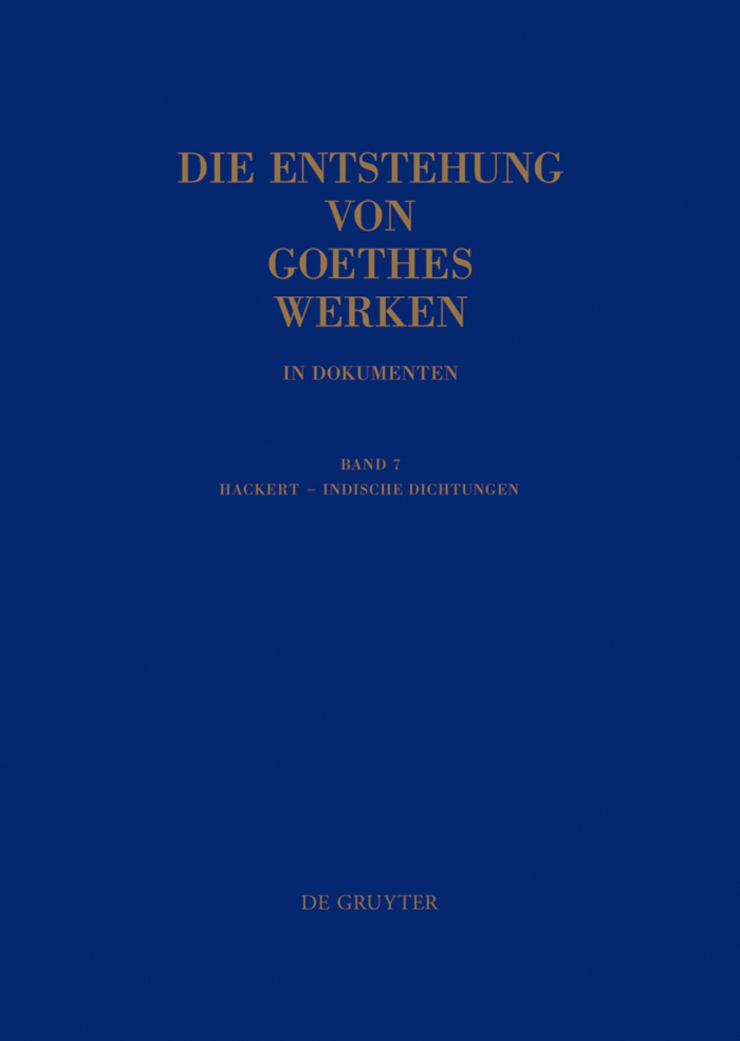 Hackert - Indische Dichtungen