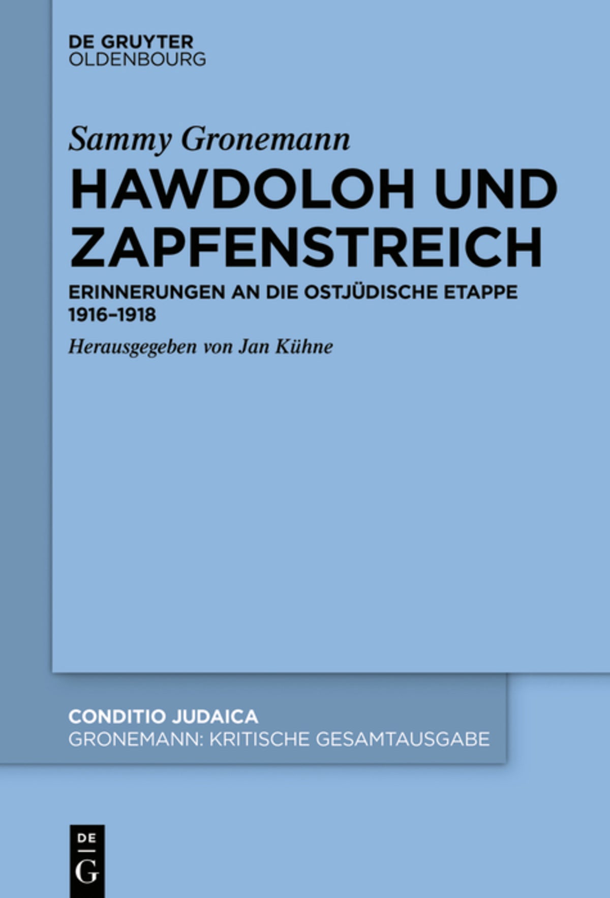 Cover image for Hawdoloh und Zapfenstreich ISBN 9783110625516