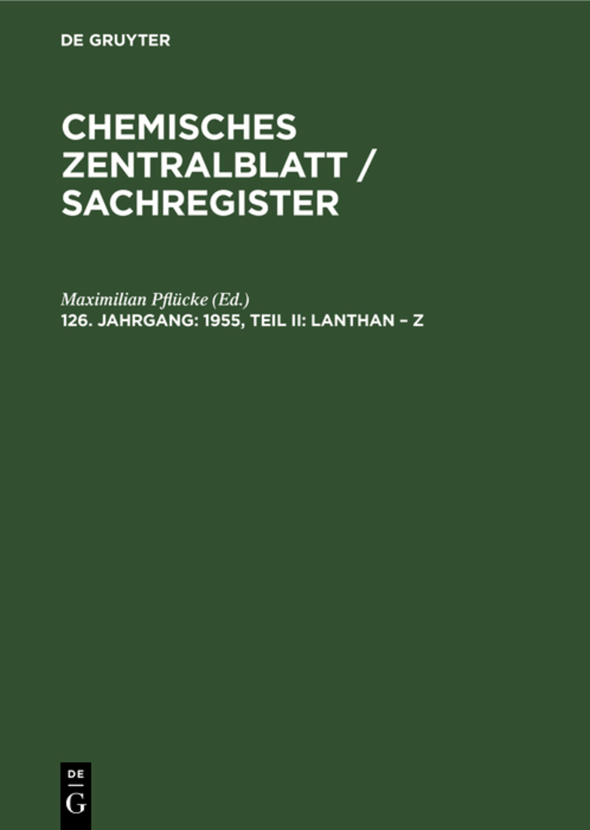 1955, Teil II: Lanthan – Z