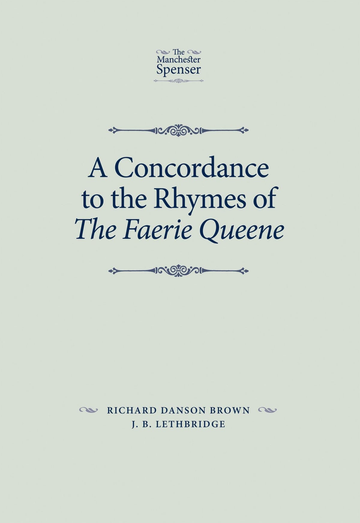 Cover image for A concordance to the rhymes of The Faerie Queene ISBN 9780719088889