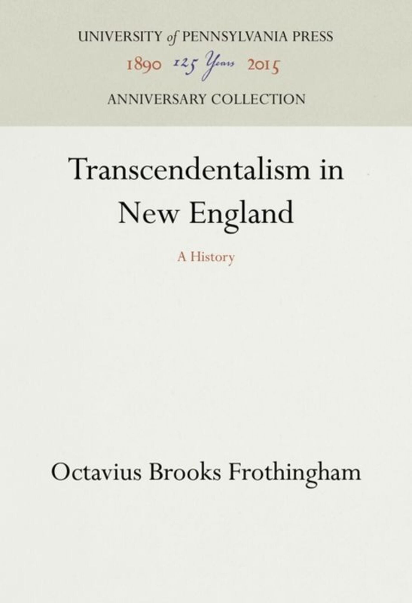 Cover image for Transcendentalism in New England ISBN 9780812210385