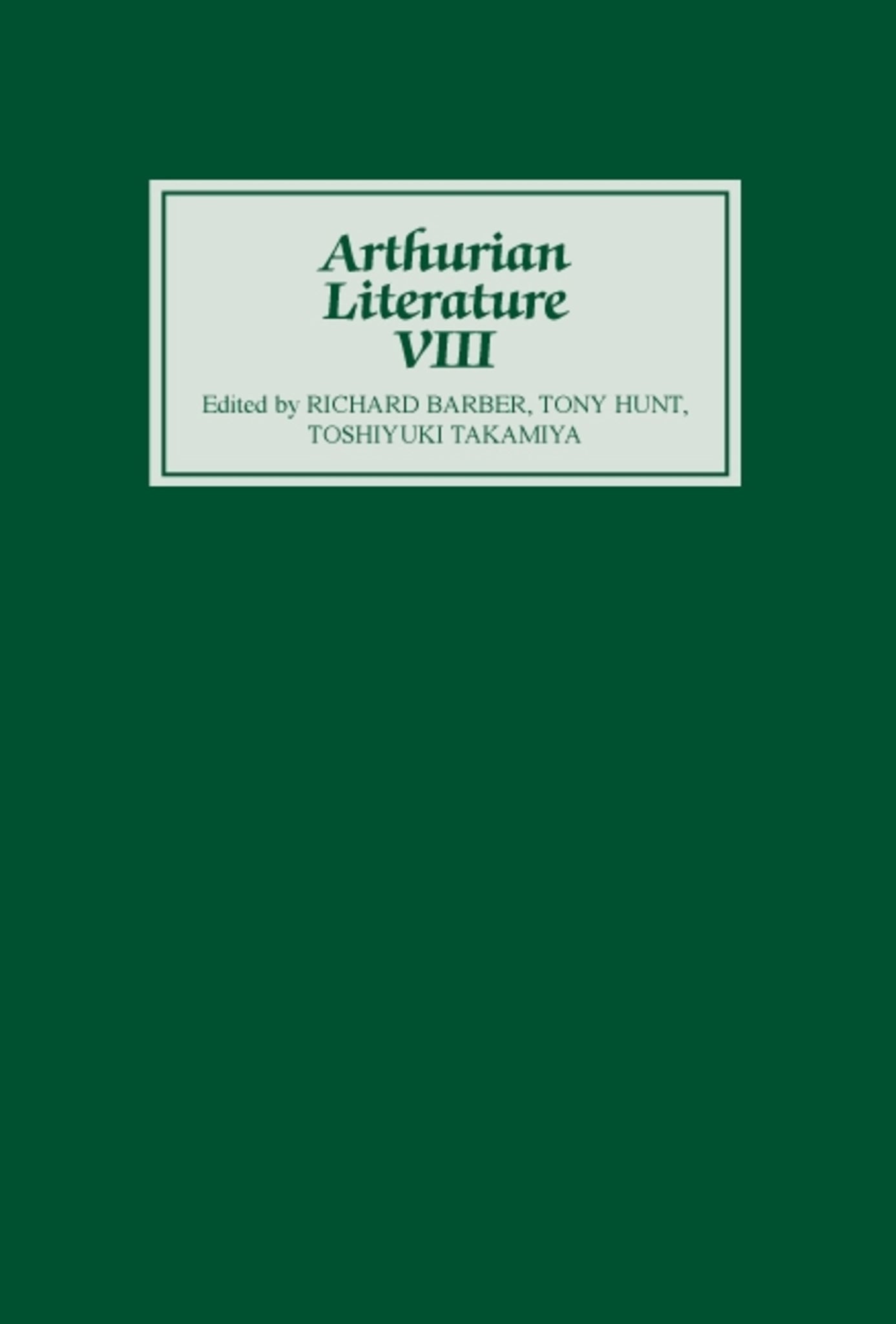 Cover image for Arthurian Literature VIII ISBN 9780859912839