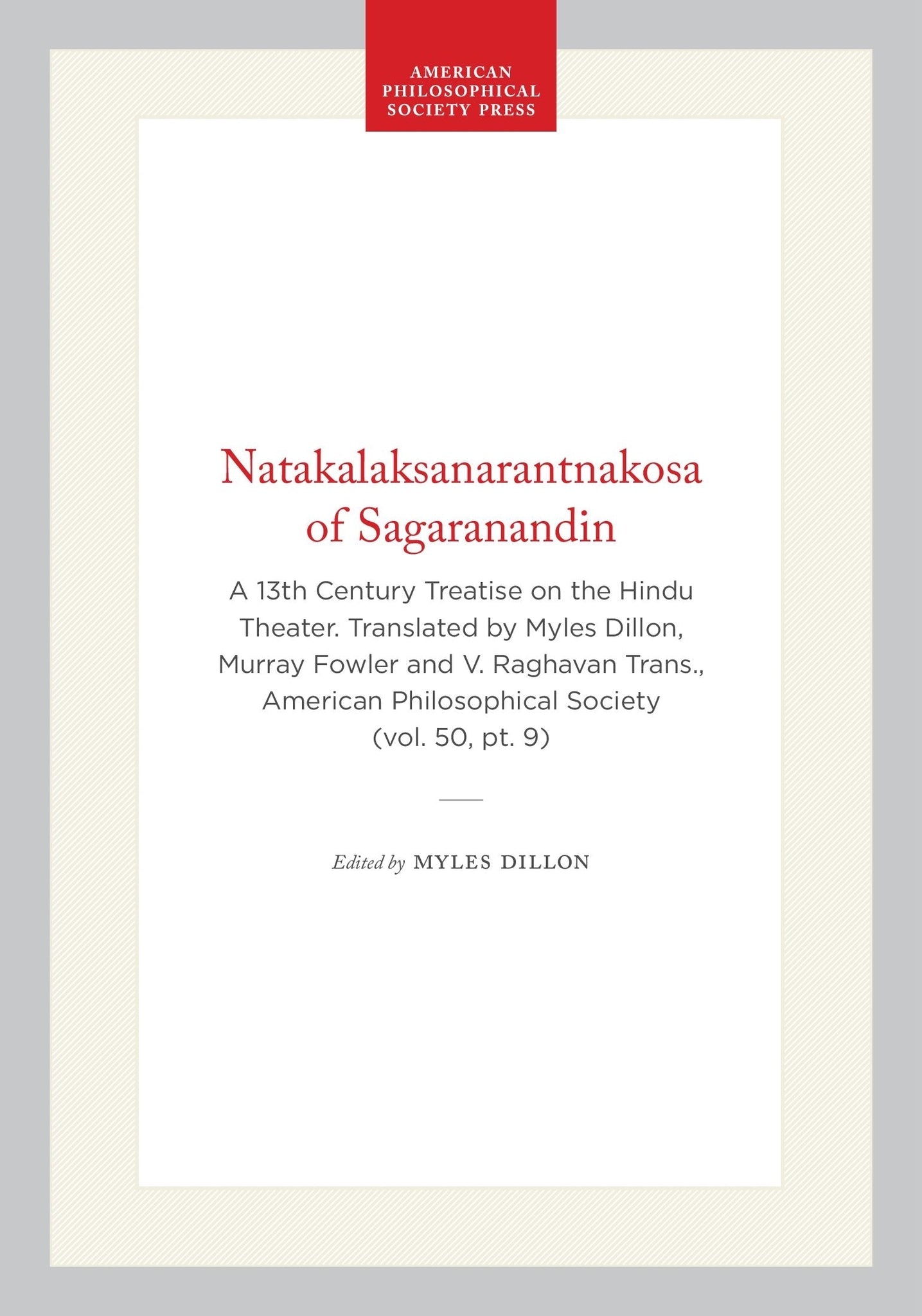 Natakalaksanarantnakosa of Sagaranandin