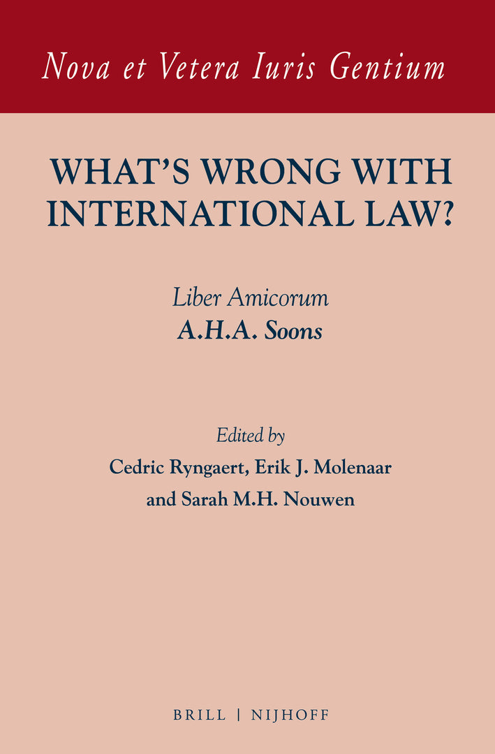 Cover image for What's Wrong with International Law? ISBN 9789004259089