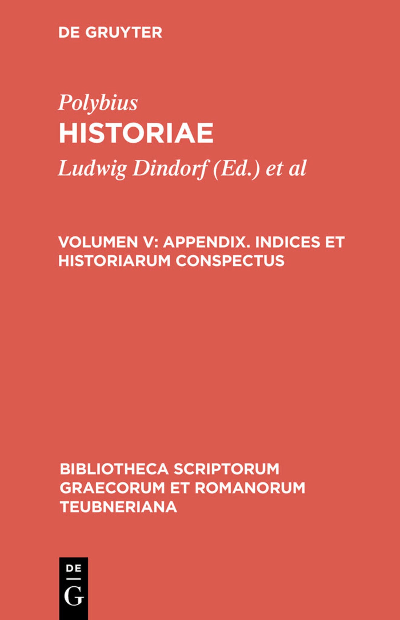 Cover image for Appendix. Indices et historiarum conspectus ISBN 9783598717192