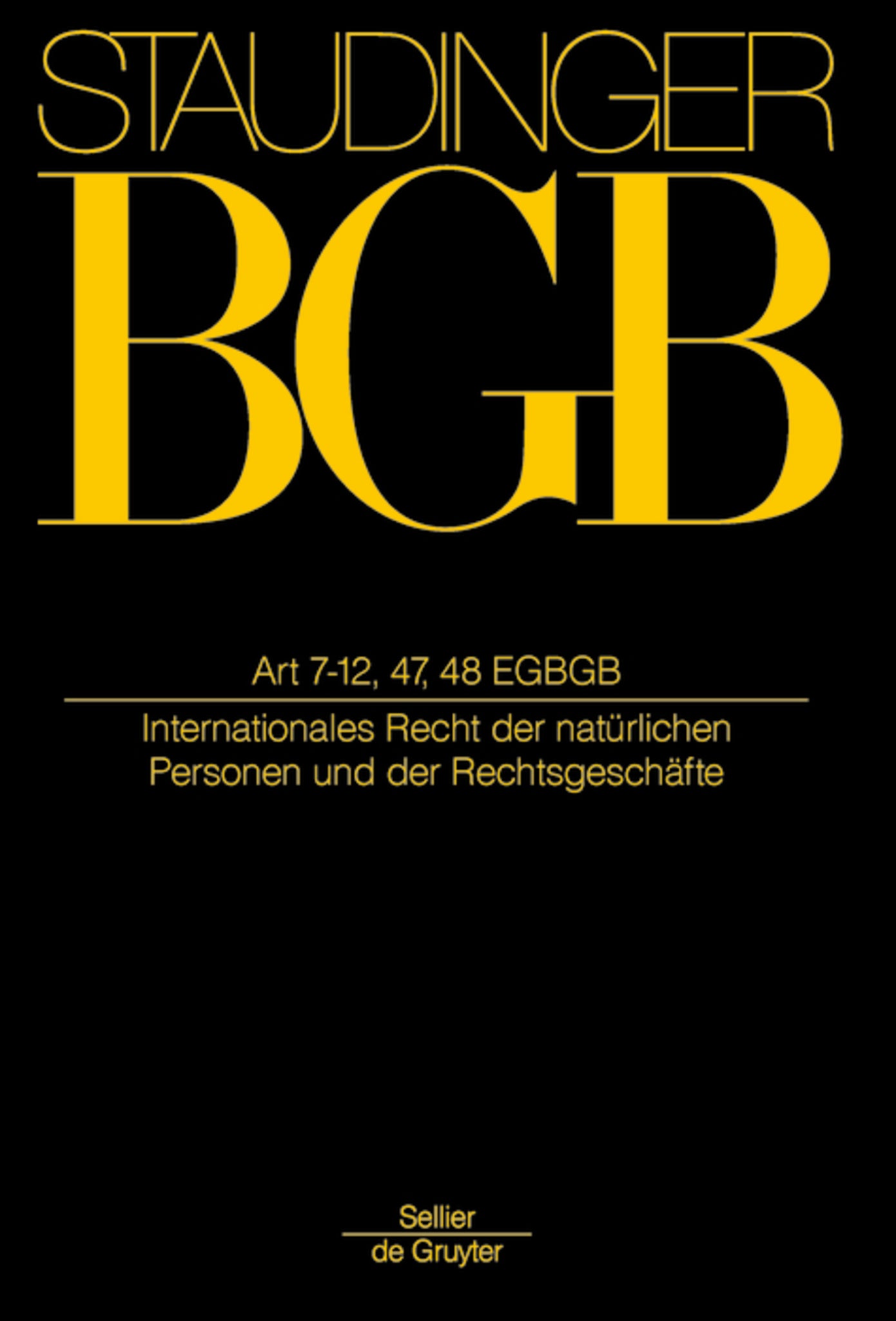 Cover image for Artikel 7-12, 47, 48 EGBGB ISBN 9783805912662