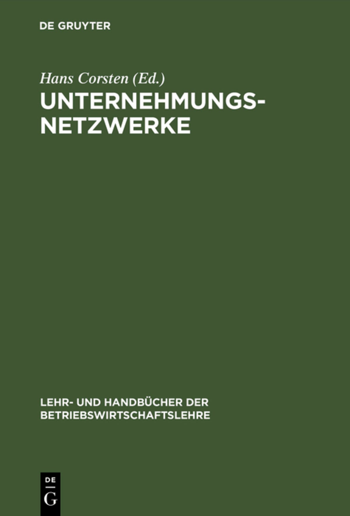 Cover image for Unternehmungsnetzwerke ISBN 9783486257335