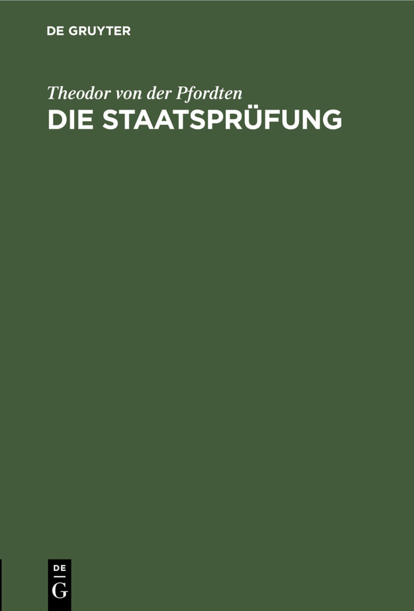 Die Staatsprüfung