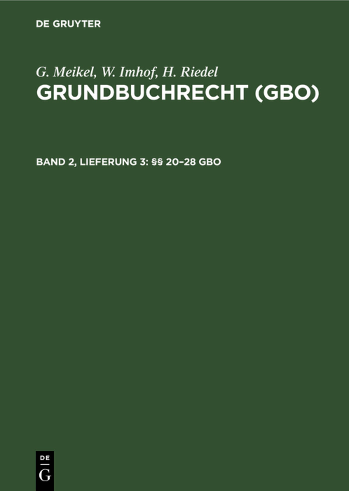 §§ 20–28 GBO