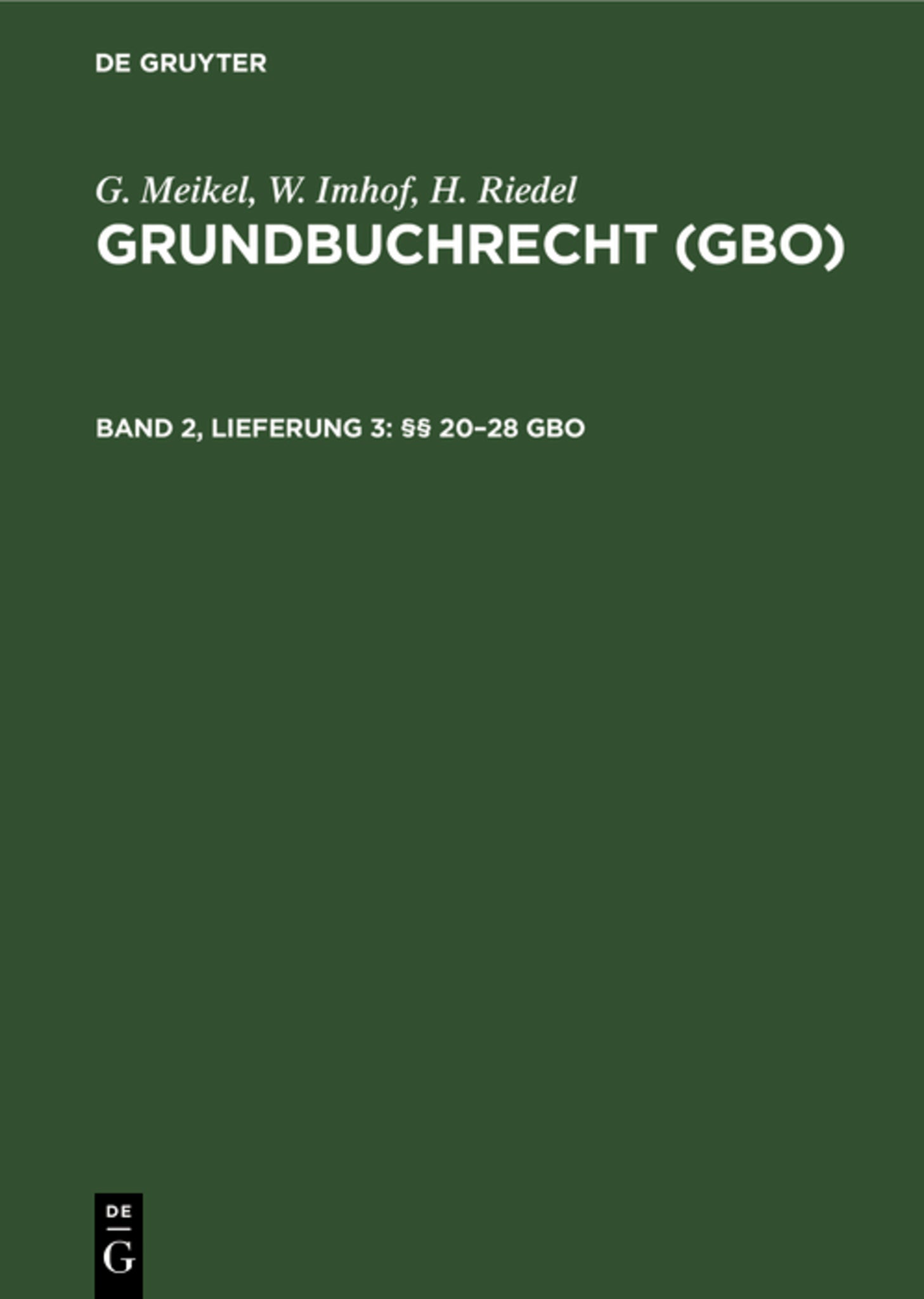 §§ 20–28 GBO