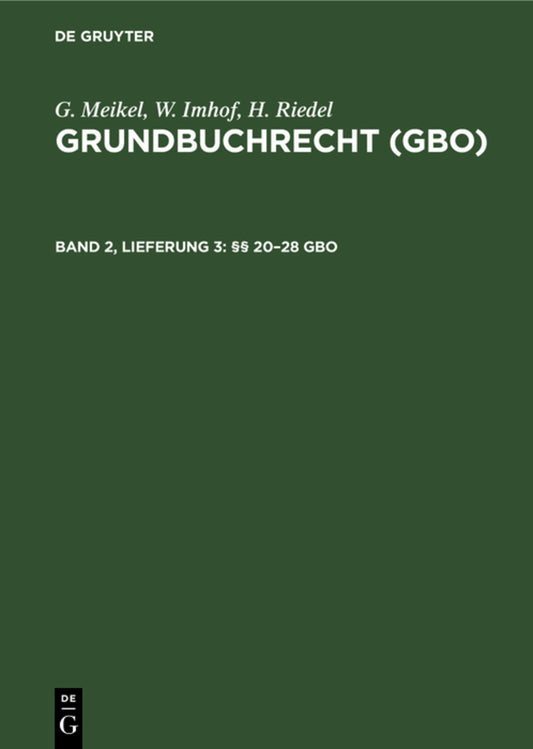 §§ 20–28 GBO