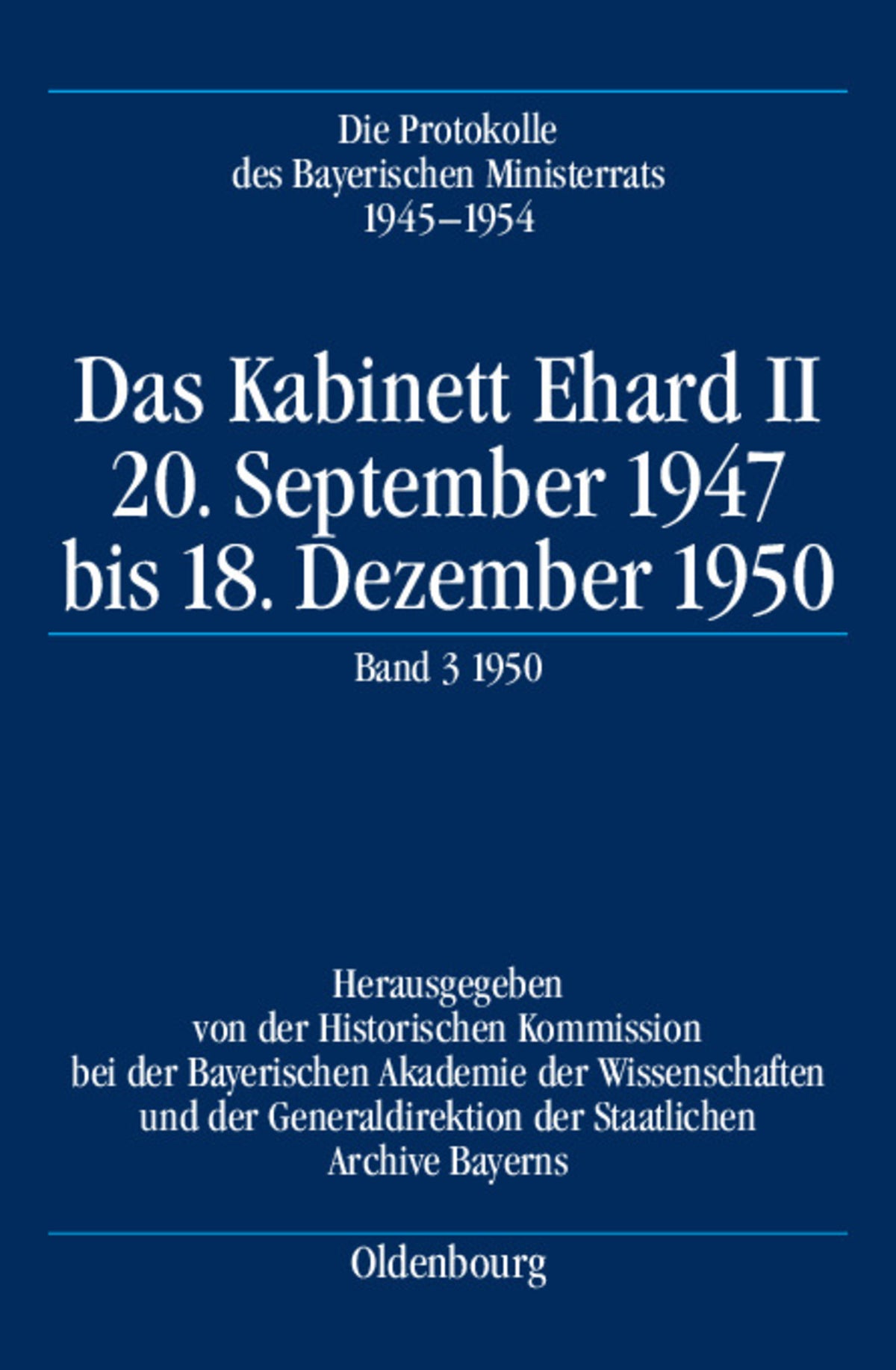 Cover image for Das Kabinett Ehard II ISBN 9783486588590