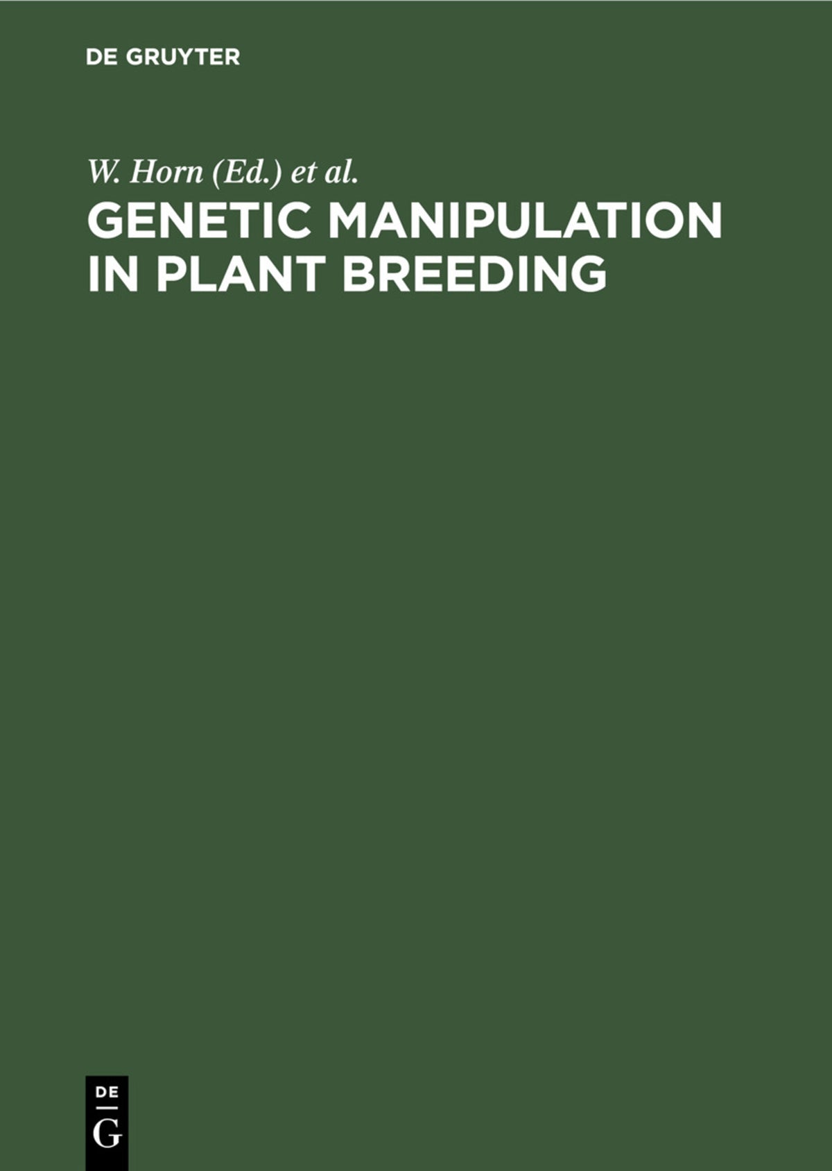 Cover image for Genetic Manipulation in Plant Breeding ISBN 9783110105964