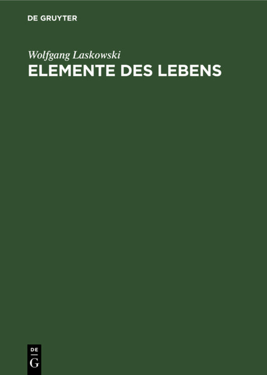 Elemente des Lebens
