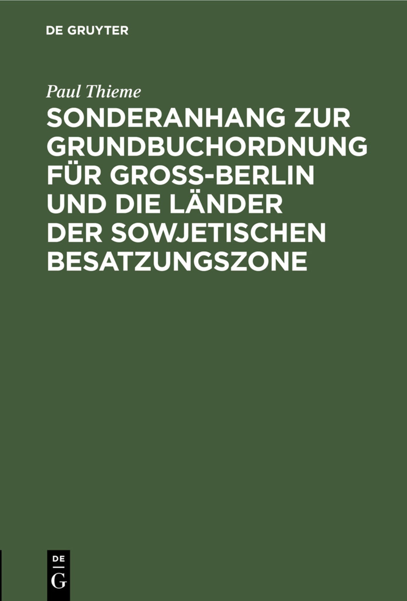 Für Groß-Berlin und die Länder der sowjetischen Besatzungszone