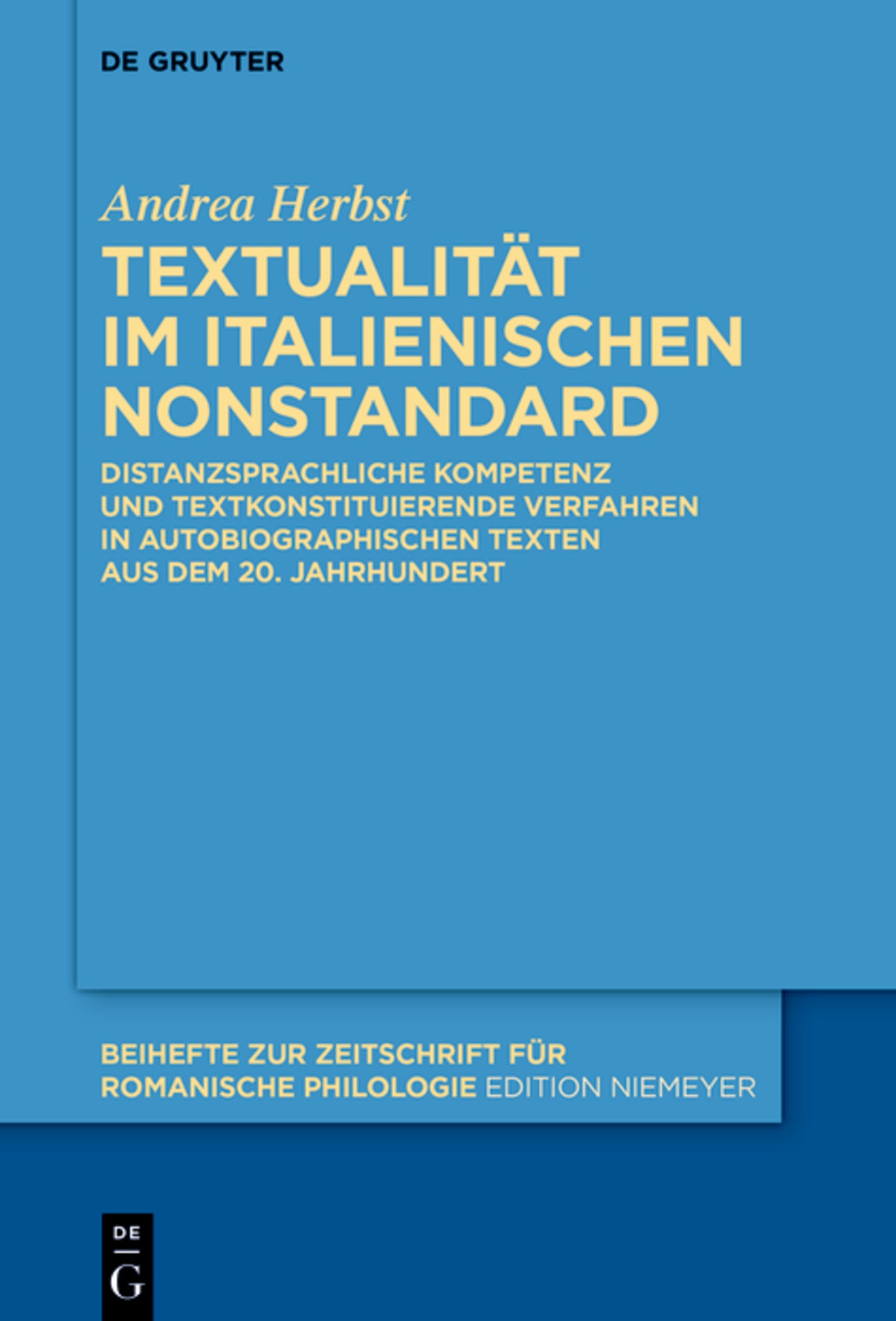 Textualität im italienischen Nonstandard