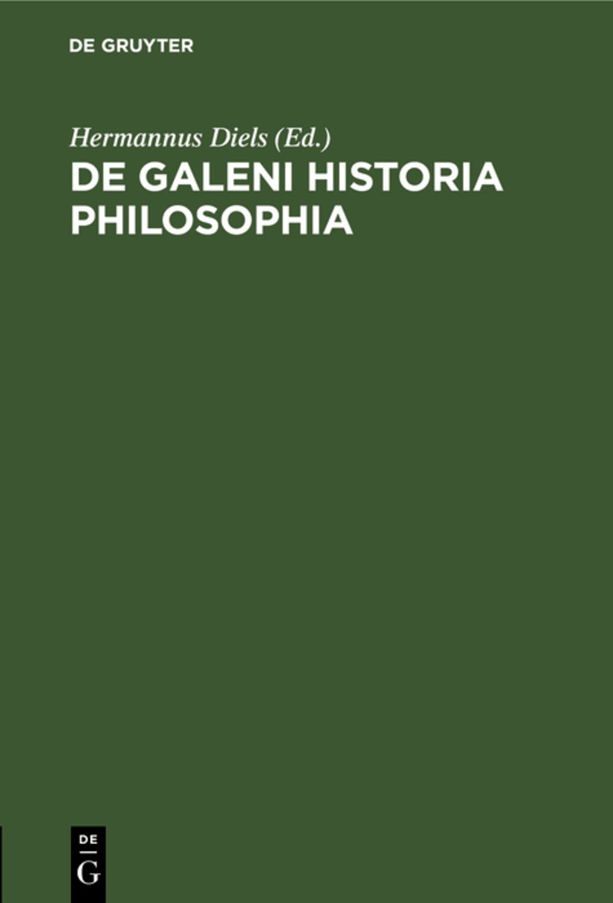 De Galeni historia philosophia