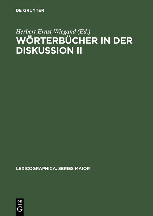Wörterbücher in der Diskussion II